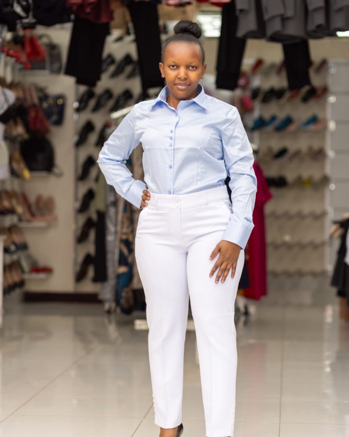 Ladies Shirts - Blue/Yellow - Size 40-52