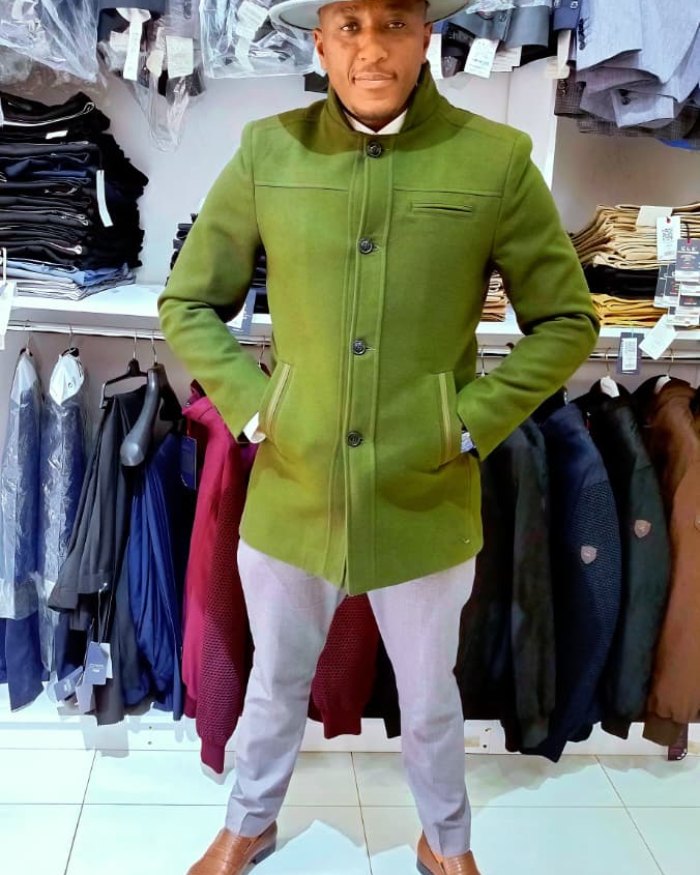 Men’s Trench Coats – Green, Wool, Viscose & Polyester - Size 46-48
