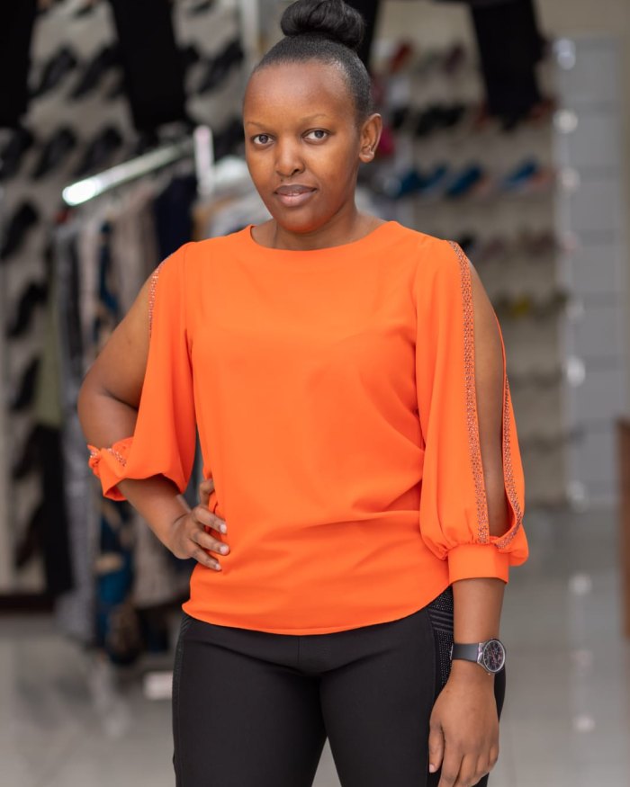 Ladies Blouses – Orange - Size 36-50