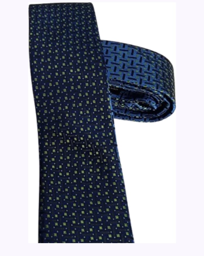 Tie Blue, Green & Black
