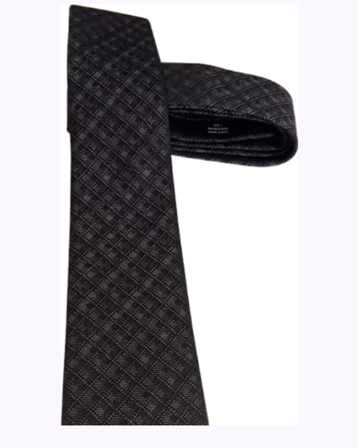 Tie, checked Navy Blue.