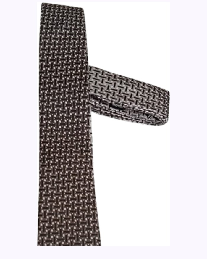 Tie, Grey, Purple & Black.