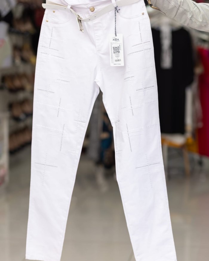 Ladies Jeans – White - Size 42