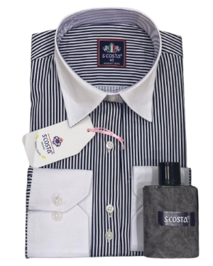 Scosta shirt, black& white stripped.