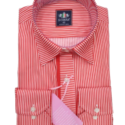 Scosta shirt, red & white stripped.