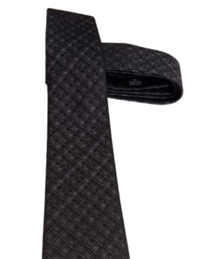 Tie, checked Navy Blue.