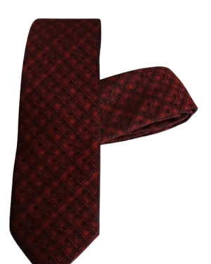 Tie, checked Red & Black.
