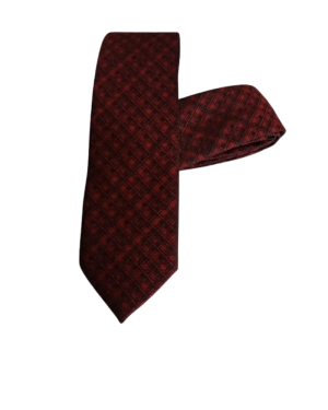 Tie, checked Red & Black.
