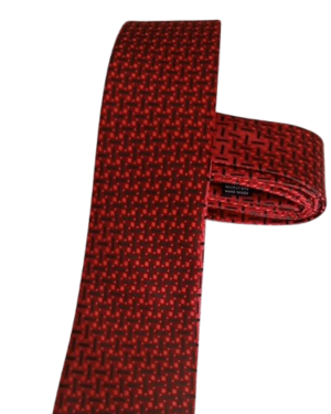 Tie, Flowered Red & Black.