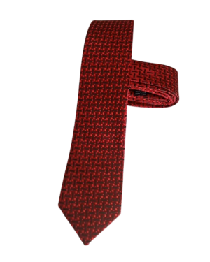 Tie, Flowered Red & Black.