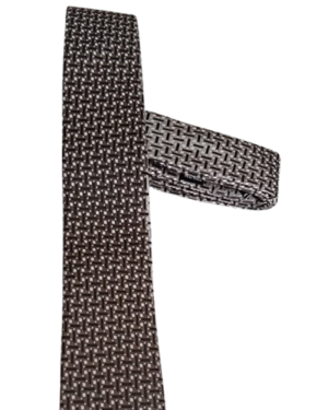 Tie, Grey, Purple & Black.