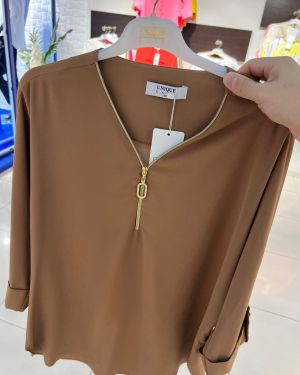 Ladies Blouses – Dark Brown – Size 36-50