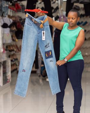 Ladies Jeans – Fashionable Light/Dark Blue – Size 36-56