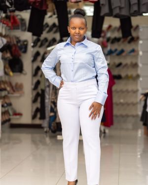 Ladies Shirts – Blue/Yellow – Size 40-52