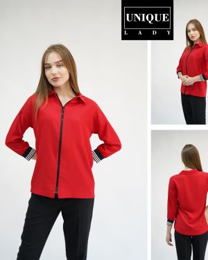 Ladies Blouses – Red – Size 36-42