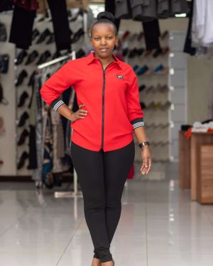 Ladies Blouses – Red/Navy Blue/White & with zipper – Size 36-50