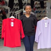 Ladies Blouses – Lilac/Wine Red – Size 36-50