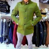 Men’s Trench Coats – Green, Wool, Viscose & Polyester – Size 46-48