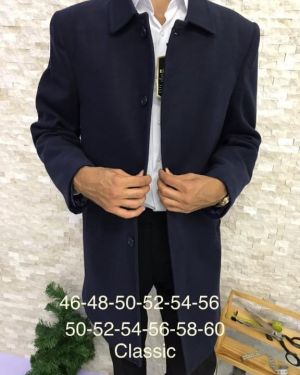 Men’s Trench Coats – Navy Blue – Wool, Polyester & Viscose – Sizes 52 & 56