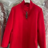 Ladies Trenchcoats – Red – Cashmere, Cotton, Lycra – Size 48